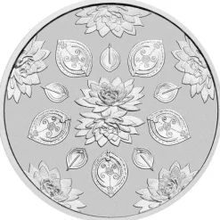 Diwali 1 Unze Silber 2021 - vergoldet - Box +COA*