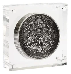 Drache & Tiger High Relief 2 KG Silber 2022 + Box +Zertifikat*