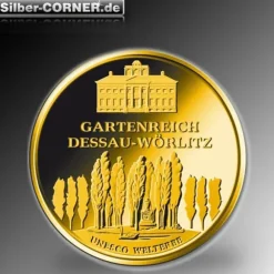 100 Euro - Dessau - Wörlitz - Goldmünze 2013 + Box + CoA