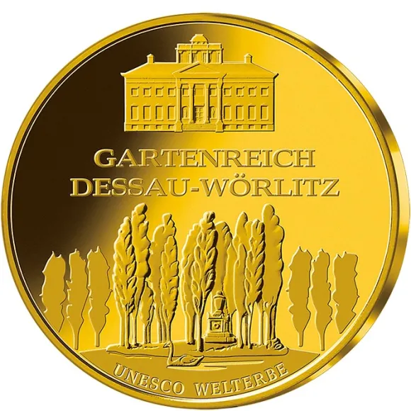 100 Euro - Dessau - Wörlitz - Goldmünze 2013 + Box + CoA