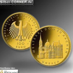 100 Euro - Dom zu Aachen - Goldmünze 2012 +Box +COA