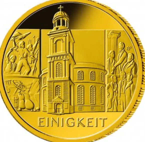 100 Euro - Einigkeit - Säulen der Demokratie Goldmünze 2020