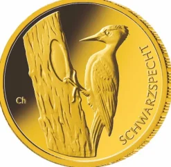 20 Euro - Heimische Vögel - Schwarzspecht - 1/8 Unze Gold 2021