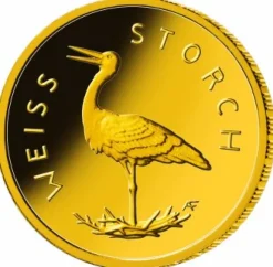 20 Euro - Heimische Vögel - Weisstorch - Gold 2020 +COA