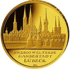 100 Euro - Lübeck - Goldmünze 2007 +Box +COA