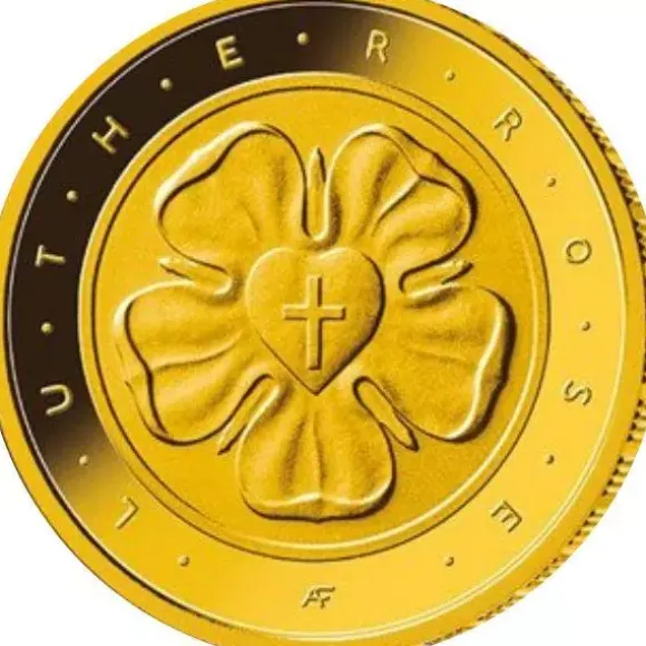 50 Euro - Lutherrose - 1/4 Oz Goldmünze 2017 + Box + Zertifikat