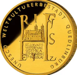 100 Euro - Quedlinburg - Goldmünze 2003 Unesco Weltkulturerbe