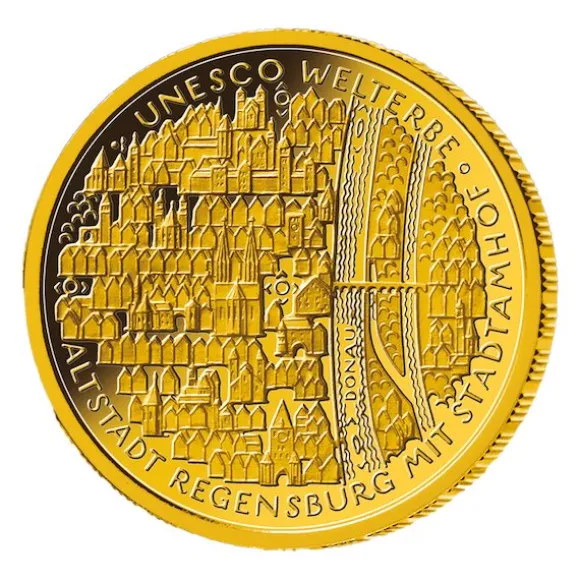 100 Euro - Regensburg - Goldmünze 2016 +Box +Coa