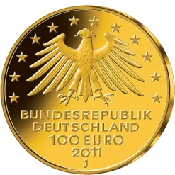 100 Euro - Wartburg - Goldmünze 2011 +Box +COA