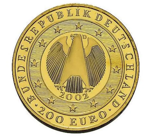 200 Euro Währungsunion 1 Unze Gold 2002