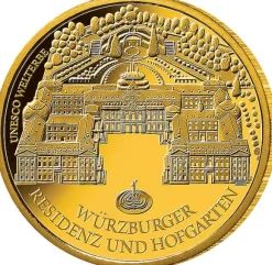 100 Euro - Würzburg - Goldmünze 2010 +Box +COA