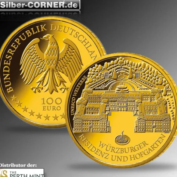 100 Euro - Würzburg - Goldmünze 2010 +Box +COA