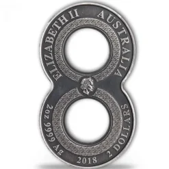 Figure Eight - Dragon - 2 Oz Silber Antik finish 2018 *