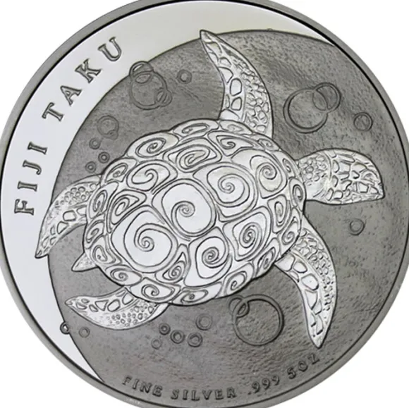 Fiji Taku Schildkröte 5 Oz Silber 2012*