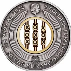 Games through the Ages - 2 Oz Silber Antik 2022 +Box +COA*