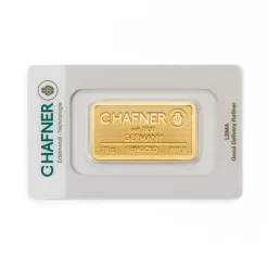 20 Gramm Goldbarren C. Hafner geprägt