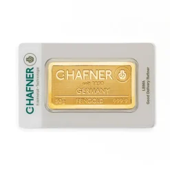 50 Gramm Goldbarren C. Hafner geprägt