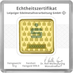 10 Gramm Goldbarren Sparkasse (LEV)