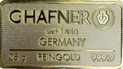 25 Gramm Goldbarren versch. Hersteller LBMA