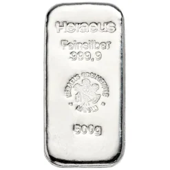 500 Gramm Heraeus Silberbarren (regelbesteuert)