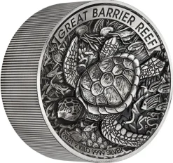 Great Barrier Reef 2 KG Silber Antik Finish 2021 +Box +COA*