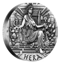 Göttinnen des Olymp - Hera- 2 Oz Silber High Relief 2015*