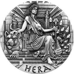Göttinnen des Olymp - Hera- 2 Oz Silber High Relief 2015*