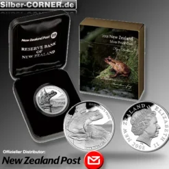 Hamilton Frog 2008 1 Oz Silber Proof + Box + COA*