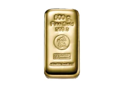 Heimerle + Meule 500 Gramm Goldbarren gegossen