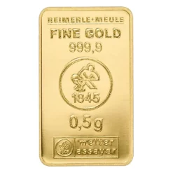 Heimerle +. Meule 0.5 Gramm Goldbarren