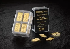 Heimerle & Meule 100 x 1 Gramm Goldbarren Unity Box