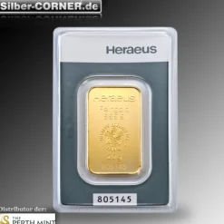 Heraeus 20 Gramm Goldbarren
