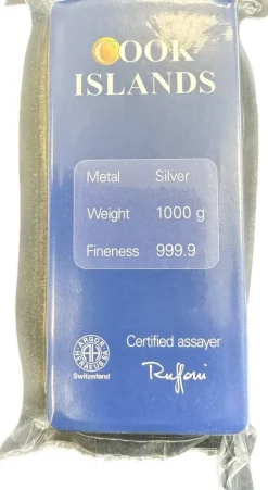Heraeus 1 Kg Silber Münzbarren Cook Island 30 CID*