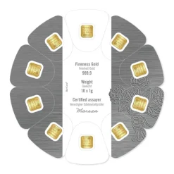 Heraeus MultiDisc 10 x 1 Gramm Gold