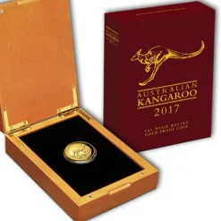 High Relief - Känguru 2017 - 1 Oz Gold + Box + COA