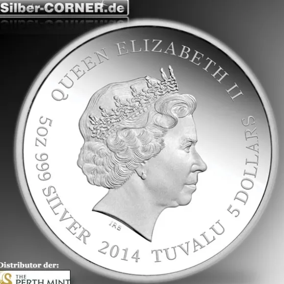 II.Wahl Karton eingerissen 450th Anniversary of Wiliam Shakespeare 5 Oz Silber Proof Coin *