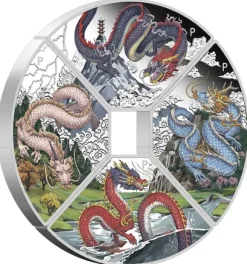 Jahr des Drachen Quadrant 4 Coin Set 2024