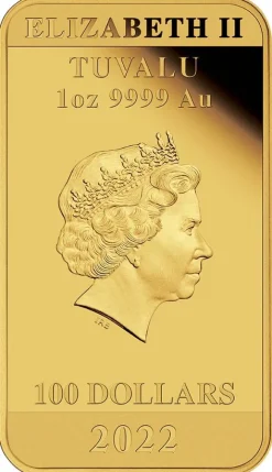 James Bond 007 - 60 Jahre - 1 Unze Gold Rectangular Proof 2022 +Box +COA