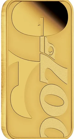 James Bond 007 - 60 Jahre - 1 Unze Gold Rectangular Proof 2022 +Box +COA