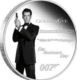 James Bond Legacy - Pierce Brosnan - 1 oz Silber Proof 2024 +Box +COA*