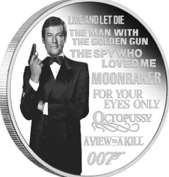 James Bond - Roger Moore - Legacy Serie 1 Oz Silber Proof + Box +COA*