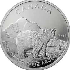 Kanada Wildlife - Grizzly -1 Oz Silber 2011*