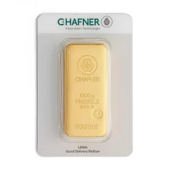 1 Kg Goldbarren C. Hafner gegossen (Abholartikel, kein Versand)