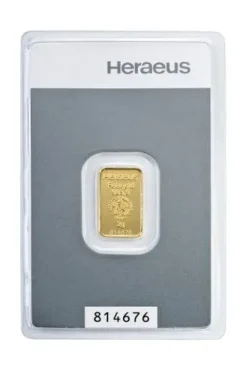 Kinebarren 2 Gramm Goldbarren Heraeus