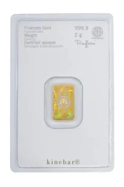 Kinebarren 2 Gramm Goldbarren Heraeus