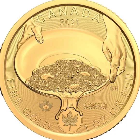 Klondike Goldrush - Panning for Gold - 1 Unze Gold 2021