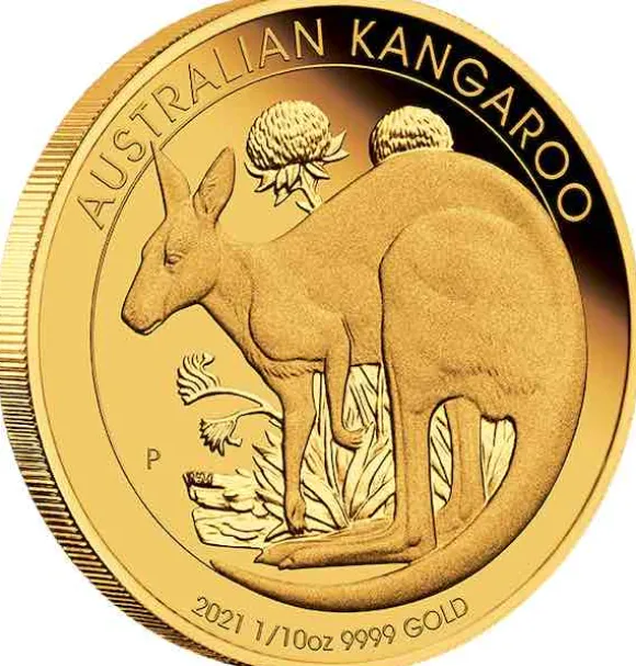 Känguru 1/10 Oz Gold Proof 2021 + Box + Zertifikat