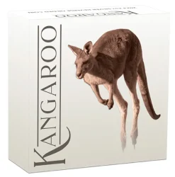 Känguru 2 Unzen Silber - Reverse Gilded - 2023 +Box +COA*