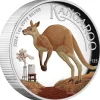 Känguru 1 Unze Silber High Relief farbig +Box +COA*