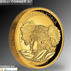 Koala 2014 2 Oz Gold High Relief Coin + Box + CoA